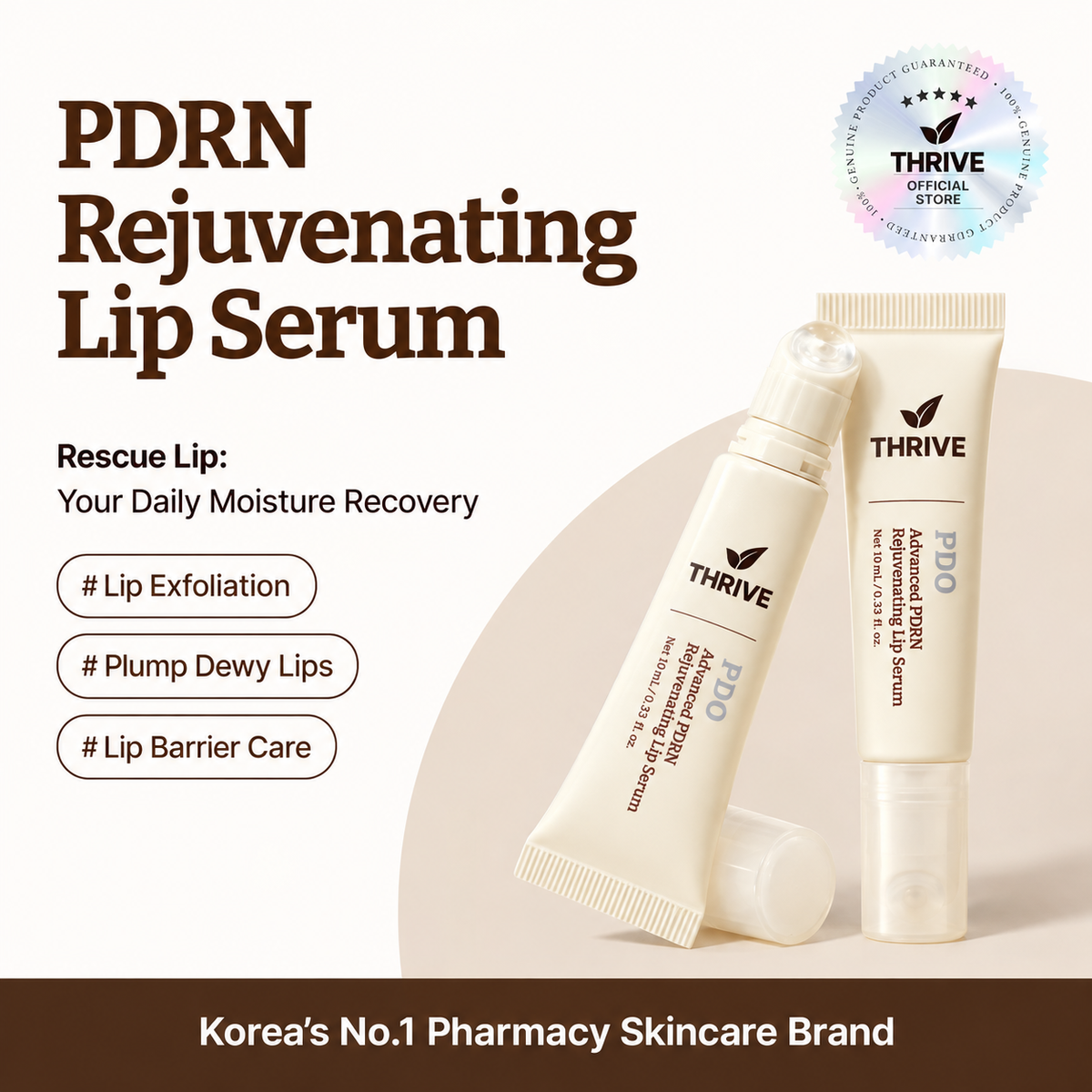 Thrive's Advanced PDRN Rejuvenating Lip Serum