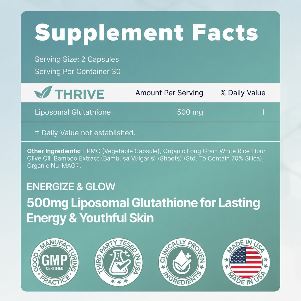 Liposomal Glutathione Capsules