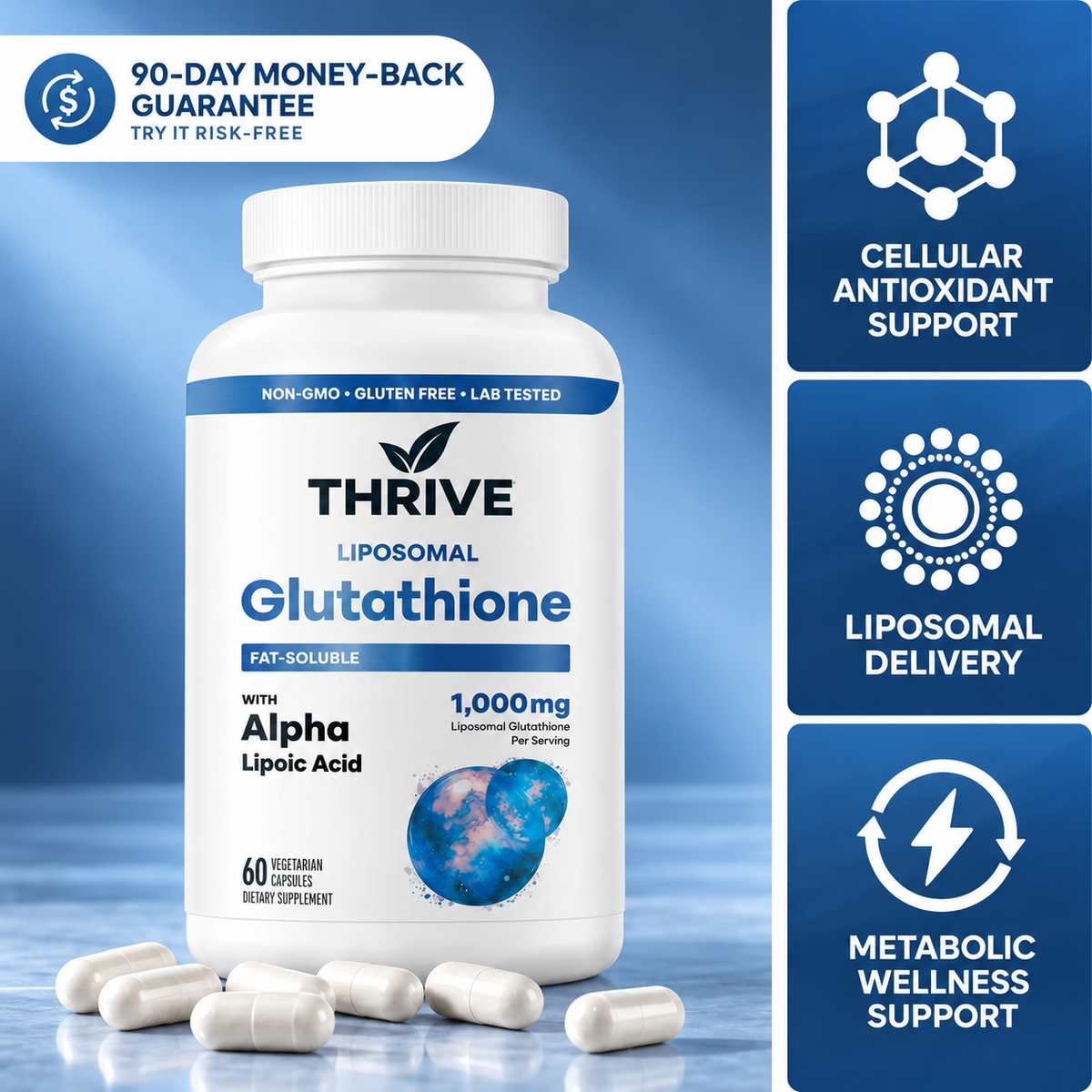 Liposomal Glutathione Capsules | Liver & Cellular Detox Support