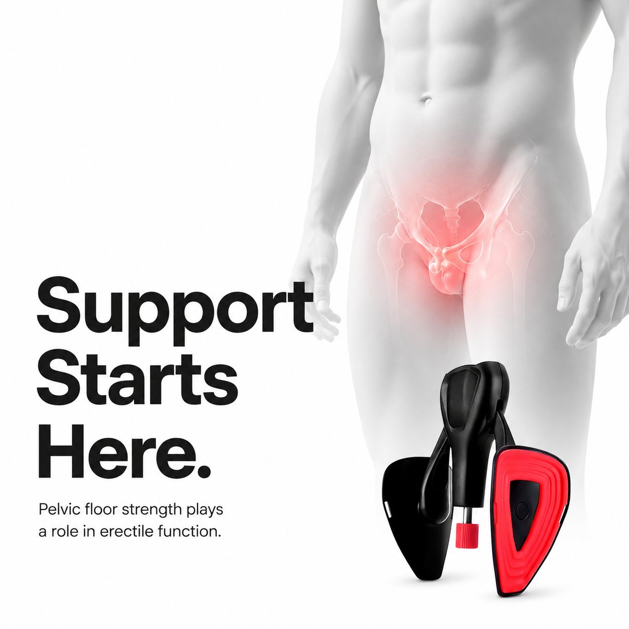 Pelvic floor support and male erectile function