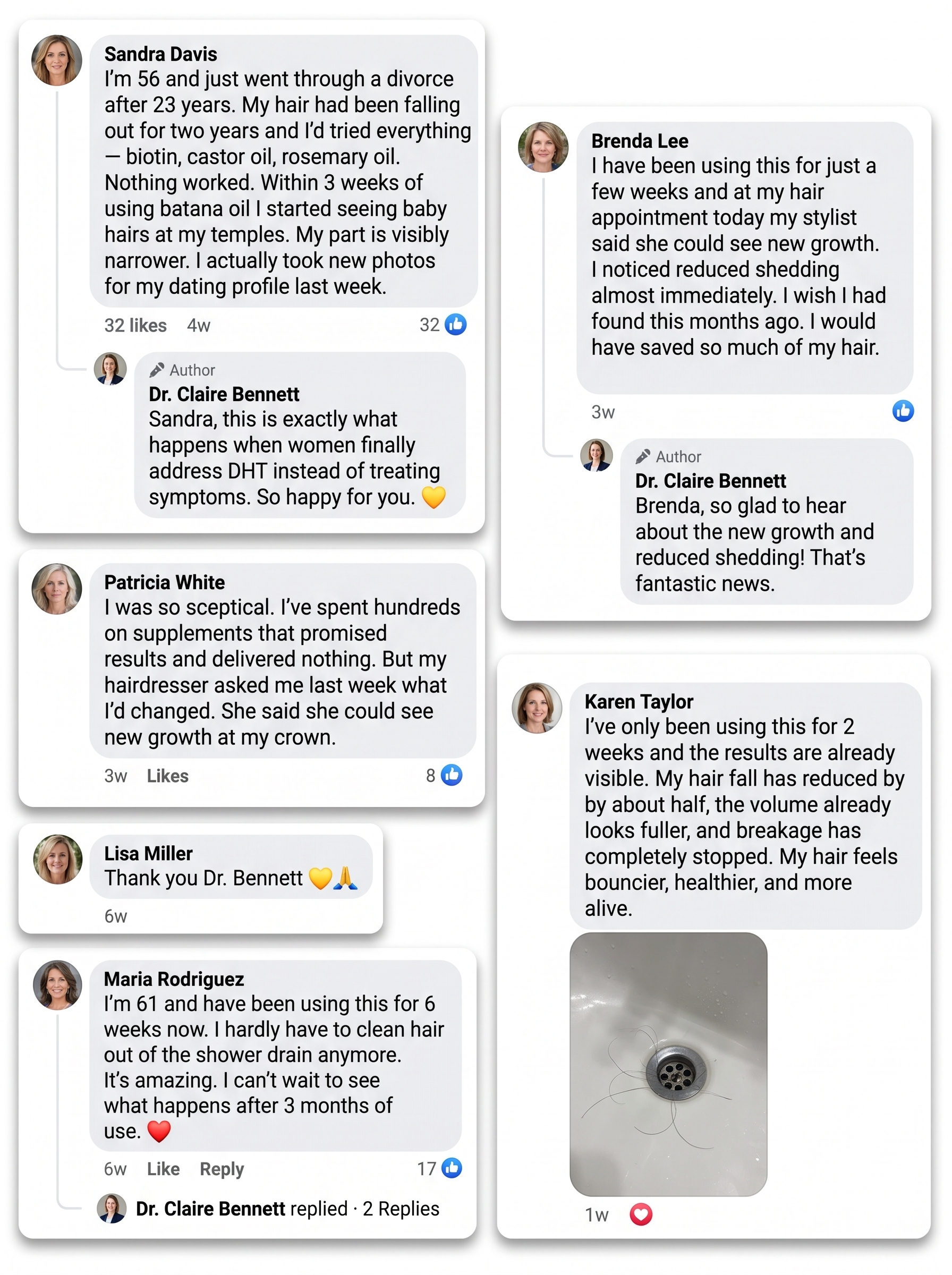 Facebook testimonials