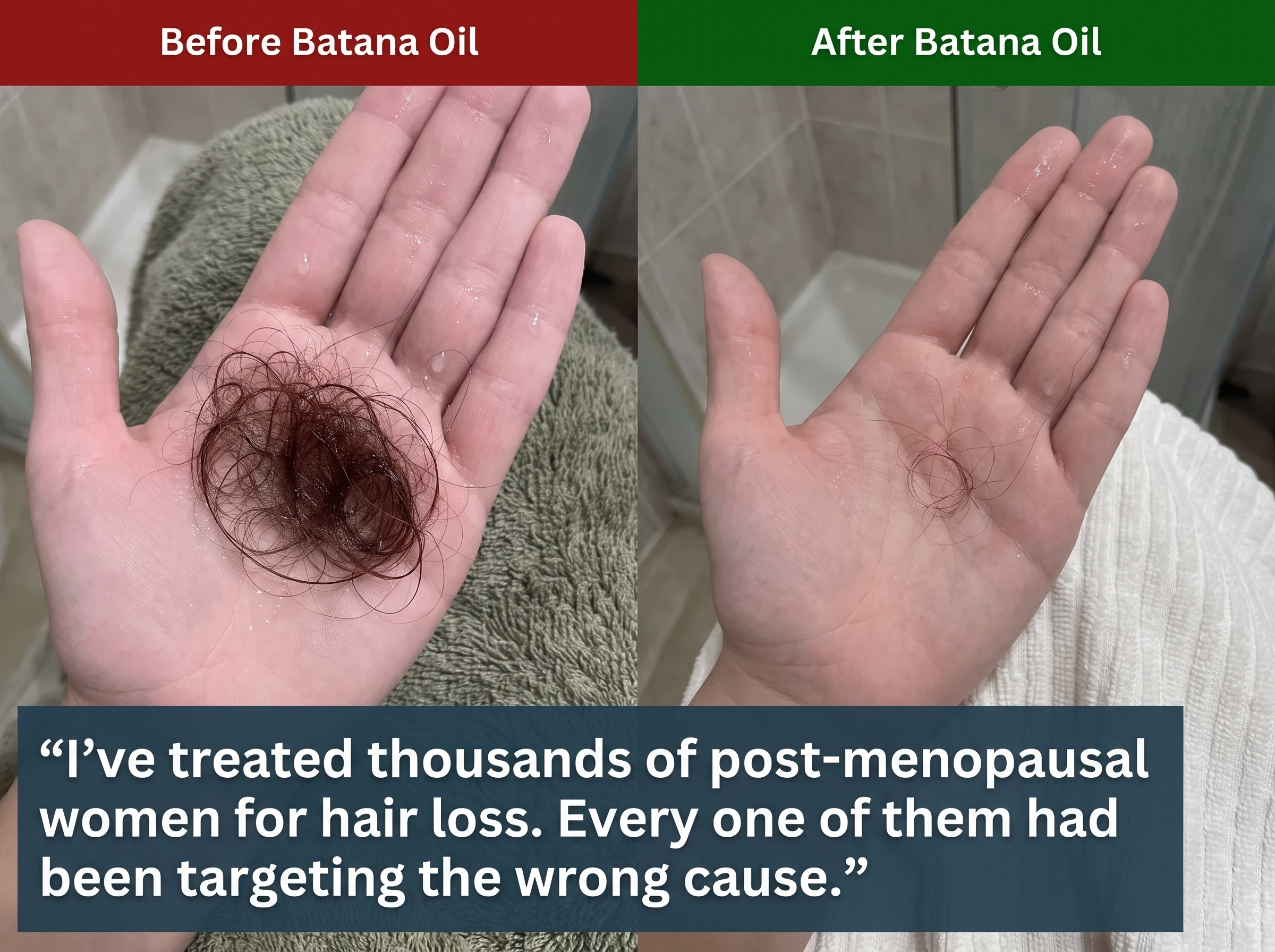 Before and after batana oil