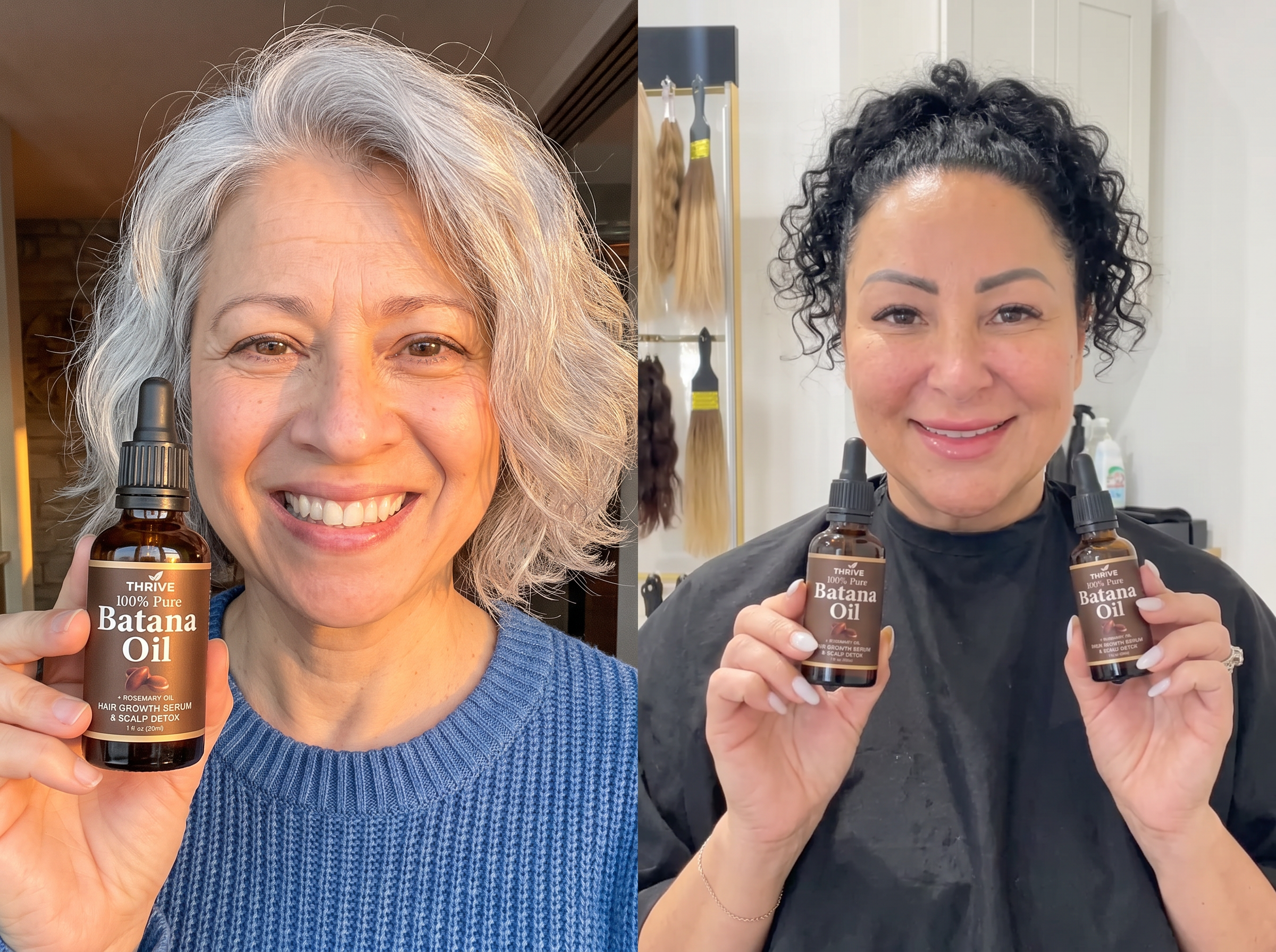 Real women using batana oil