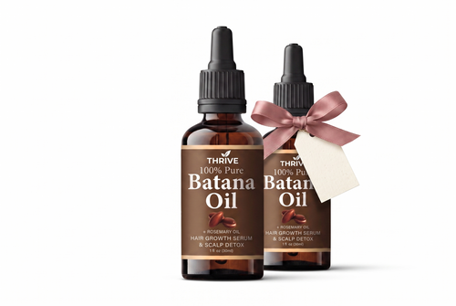 Two bottles of Thrive Batana Hair Oil